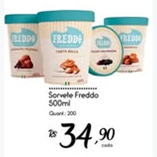 Recorte do encarte de Sorvete Freddo 500 ml