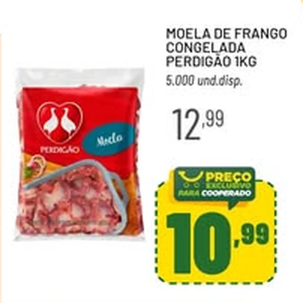 Recorte do encarte de Moela de Frango Congelada Perdigão 1 kg
