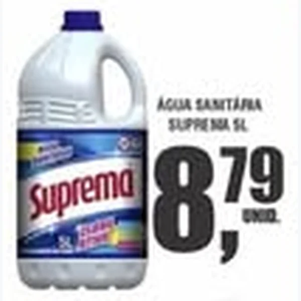Recorte do encarte de Água Sanitária Suprema 5 L