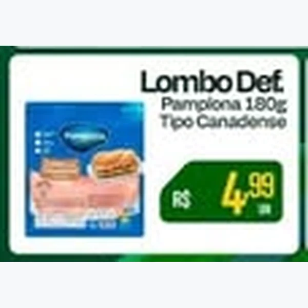 Recorte do encarte de Lombo Defumado Pamplona 180 g