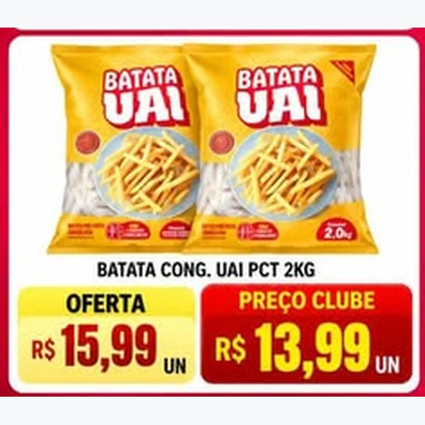 Recorte do encarte de Batata Congelada Uai 2 kg
