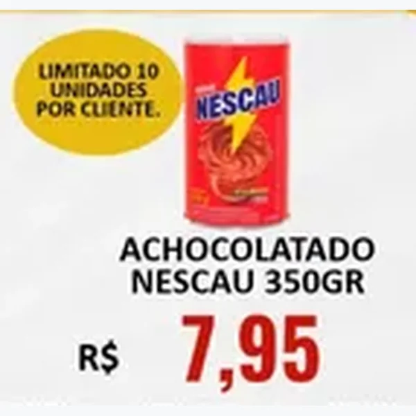 Recorte do encarte de Achocolatado Nescau 350 g