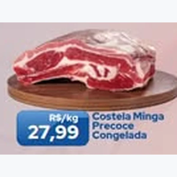Recorte do encarte de Costela Minga Precoce Congelada