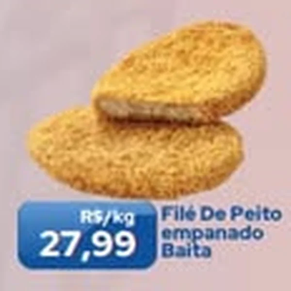 Recorte do encarte de Filé de Peito Empanado Baita
