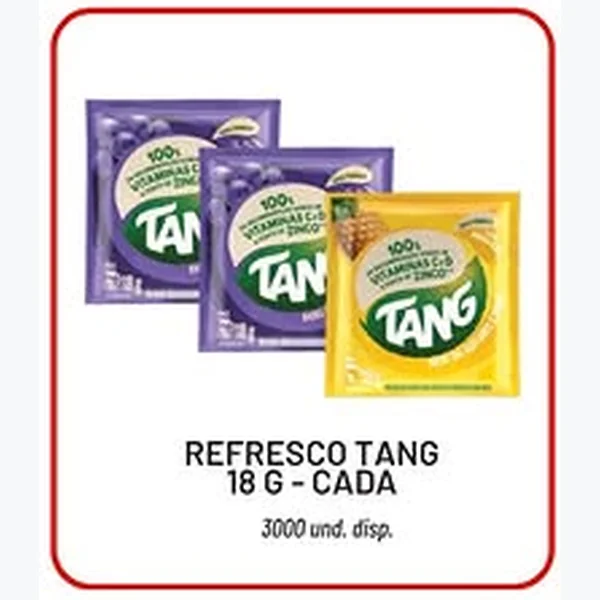 Recorte do encarte de Refresco Tang 18 g