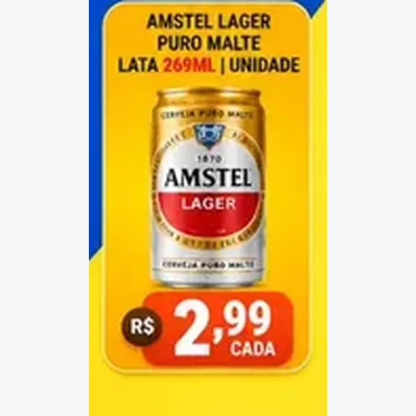 Cerveja Lager Puro Malte Amstel 269 ml