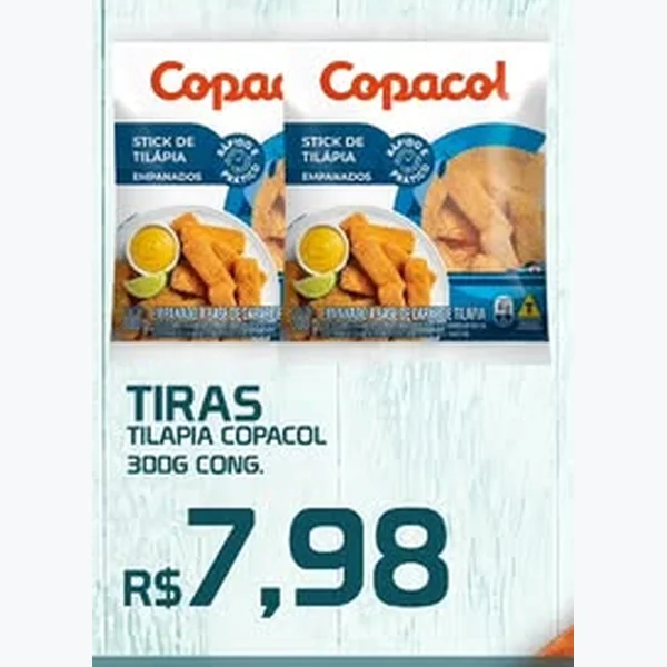 Tiras de Tilápia Congelado Copacol 300 g