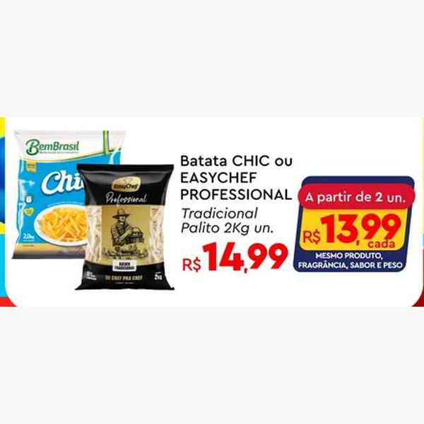 Batata Tradicional Palito BemBrasil 2 kg