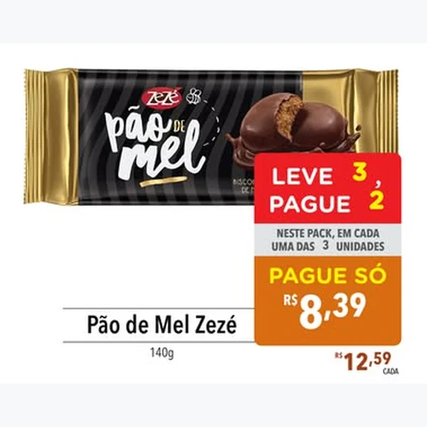 Recorte do encarte de Pão de Mel Zezé 140 g
