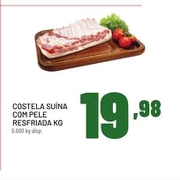Recorte do encarte de Costela Suína com Pele Resfriada