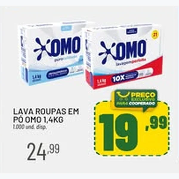Recorte do encarte de Lava Roupas em Pó Omo