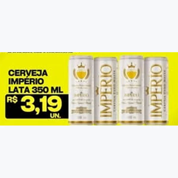 Recorte do encarte de Cerveja Império 350 ml