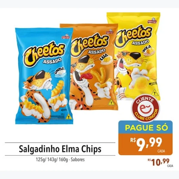 Salgadinho Assado Bola Elma Chips 160 g