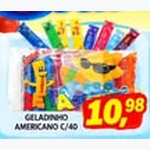 Recorte do encarte de Geladinho Americano 40 un