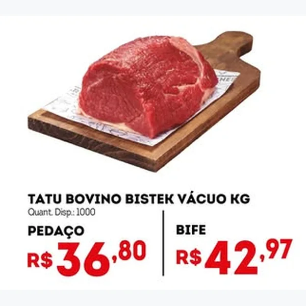 Recorte do encarte de Tatu Bovino Pedaço Bistek