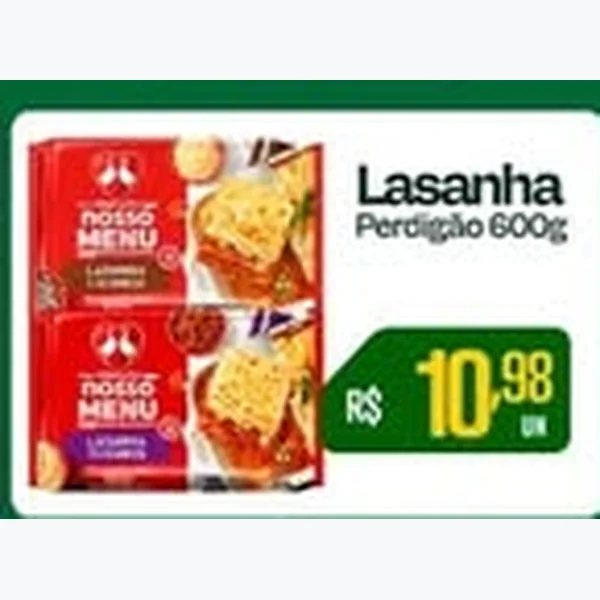 Recorte do encarte de Lasanha Perdigão 600 g