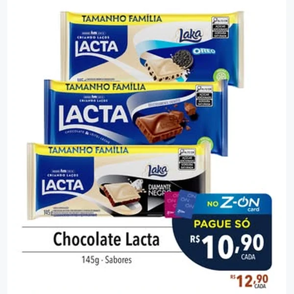 Chocolate Diamante Negro Lacta 145 g