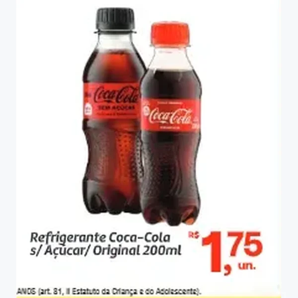 Refrigerante Coca-Cola 200 ml