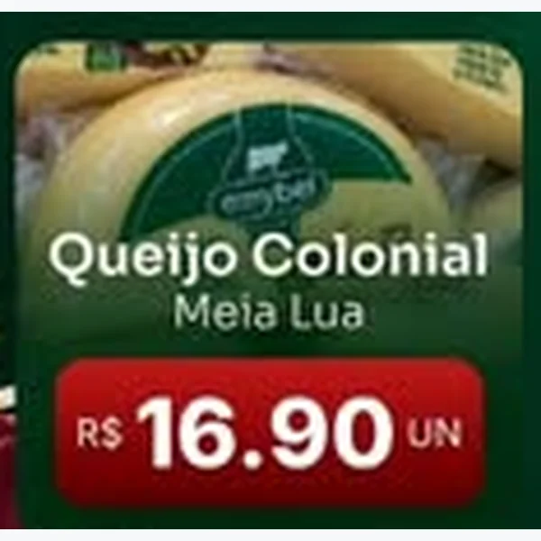 Recorte do encarte de Queijo Colonial Meia Lua Emybel