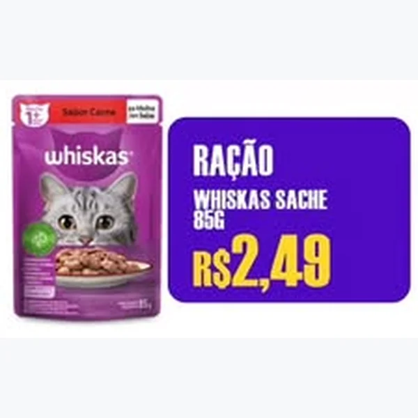 Ração Sachê Whiskas 85 g