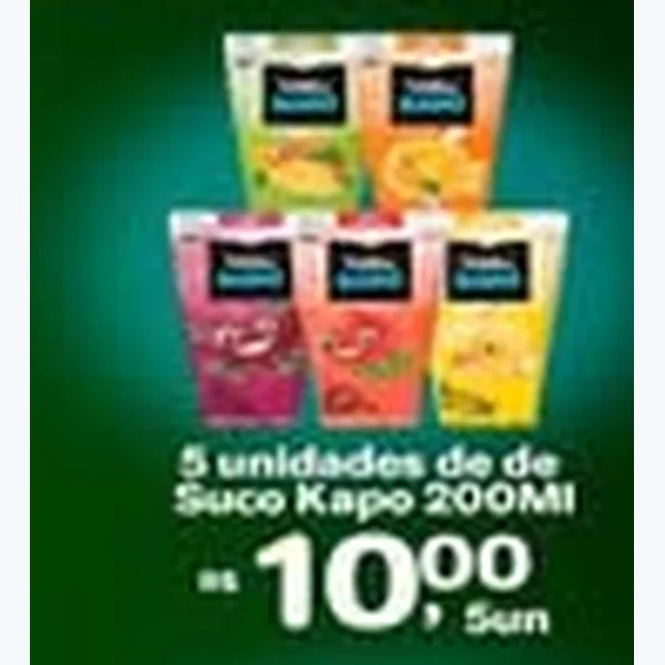 Recorte do encarte de Suco Kapo 200 ml