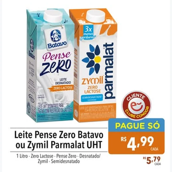 Leite Uht Zymil Parmalat 1 L