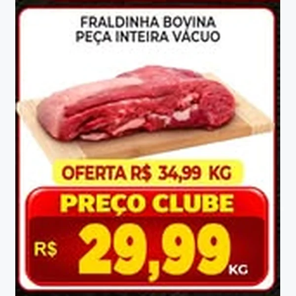 Recorte do encarte de Fraldinha Bovina Peça Inteira Vácuo