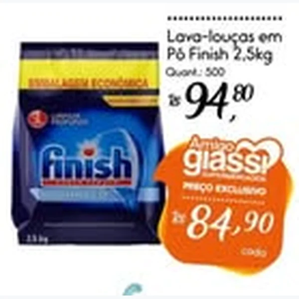 Lava-louças em Pó Finish 2,5 kg