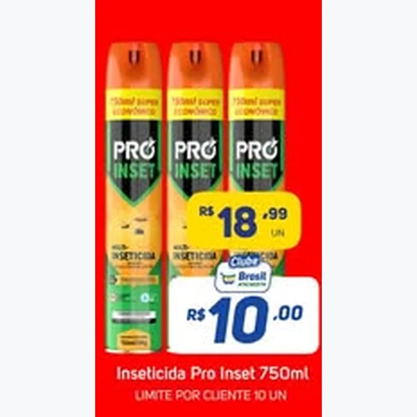 Recorte do encarte de Inseticida Pro Inset 750 ml
