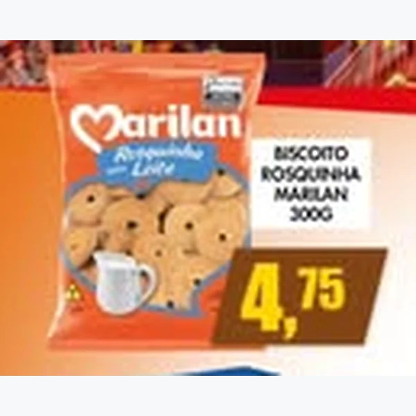 Recorte do encarte de Rosquinha de Leite Marilan 300 g