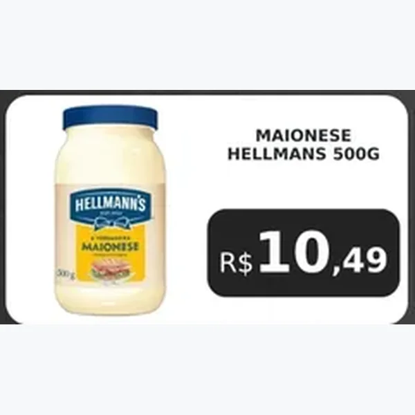 Recorte do encarte de Maionese Hellmanns 500 g