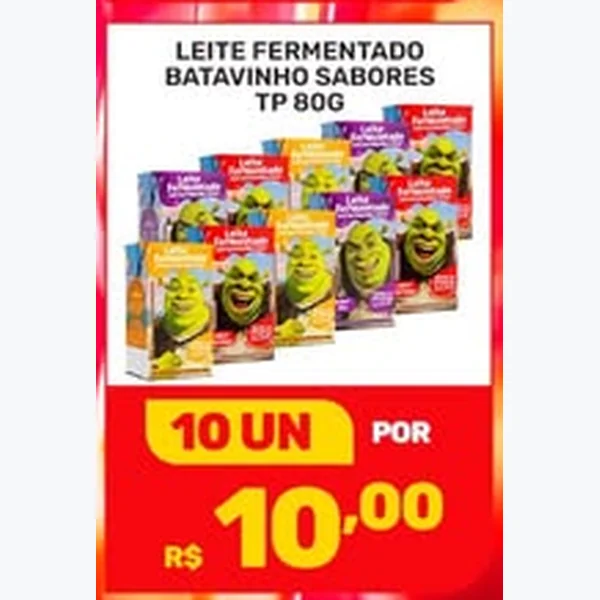 Recorte do encarte de Leite Fermentado Sabores Batavinho 80 g