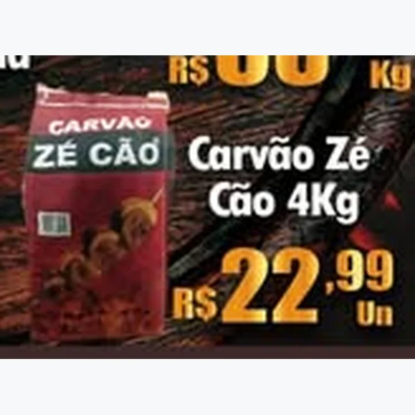 Recorte do encarte de Carvão Zé Cão 4 kg