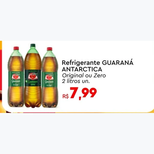 Recorte do encarte de Refrigerante Guaraná Antarctica 2 L