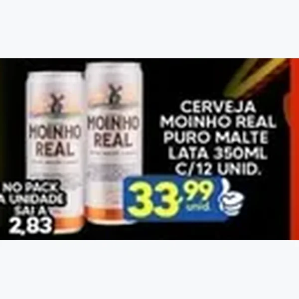 Cerveja Puro Malte Moinho Real 12 un × 350 ml