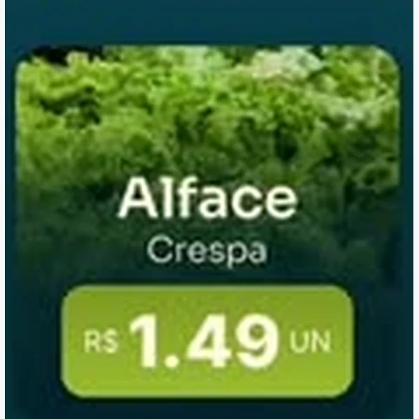 Recorte do encarte de Alface Crespa