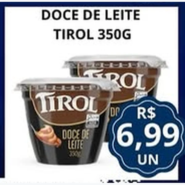 Recorte do encarte de Doce de Leite Tirol 350 g