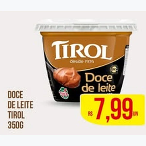 Recorte do encarte de Doce de Leite Tirol 350 g