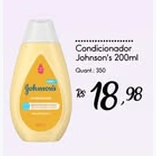 Recorte do encarte de Condicionador Johnson's 200 ml