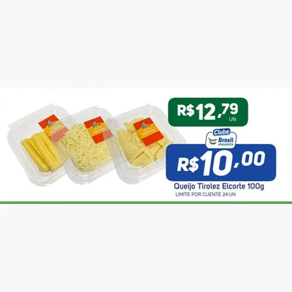 Recorte do encarte de Queijo Tirolez 100 g