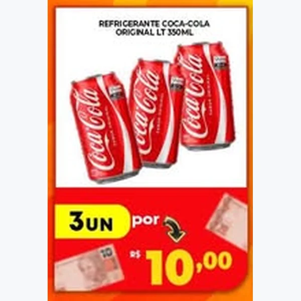 Recorte do encarte de Refrigerante Original Coca-Cola 350 ml