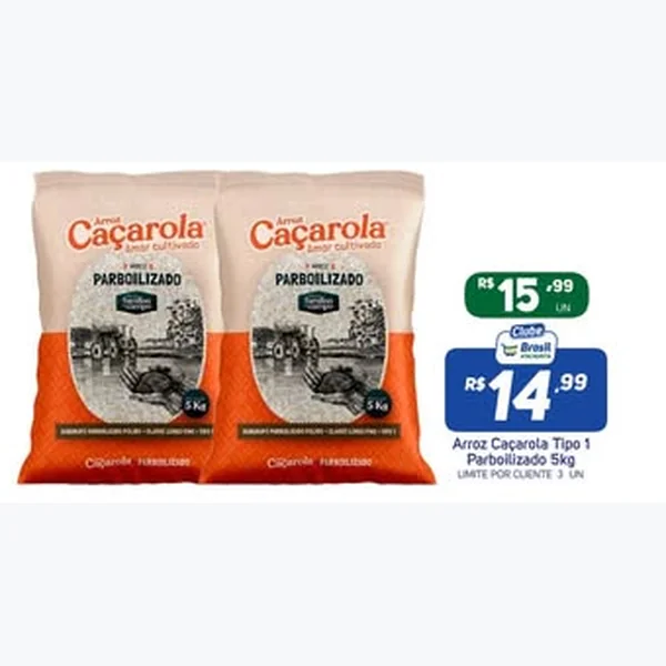 Arroz Tipo 1 Parboilizado Caçarola 5 kg