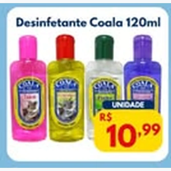 Recorte do encarte de Desinfetante Coala 120 ml