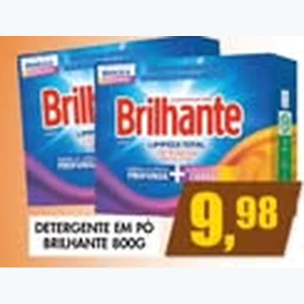 Recorte do encarte de Detergente em Pó Brilhante 800 g