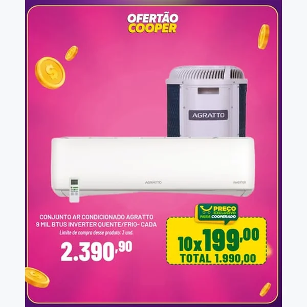 Ar Condicionado Inverter Quente/frio Agratto