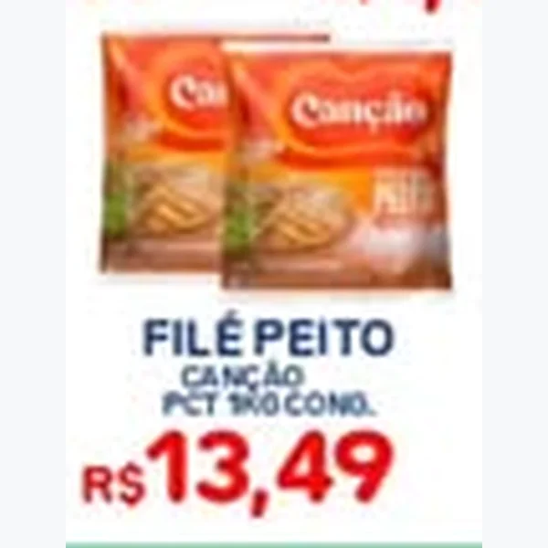 Recorte do encarte de Filé de Peito Canção 1 kg