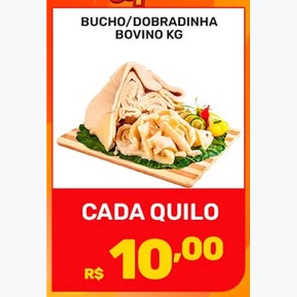 Recorte do encarte de Bucho/dobradinha Bovino
