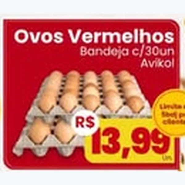 Ovos Vermelhos Avikol 30 un