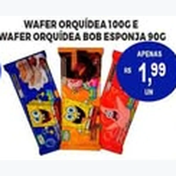 Recorte do encarte de Wafer Orquídea 100 g