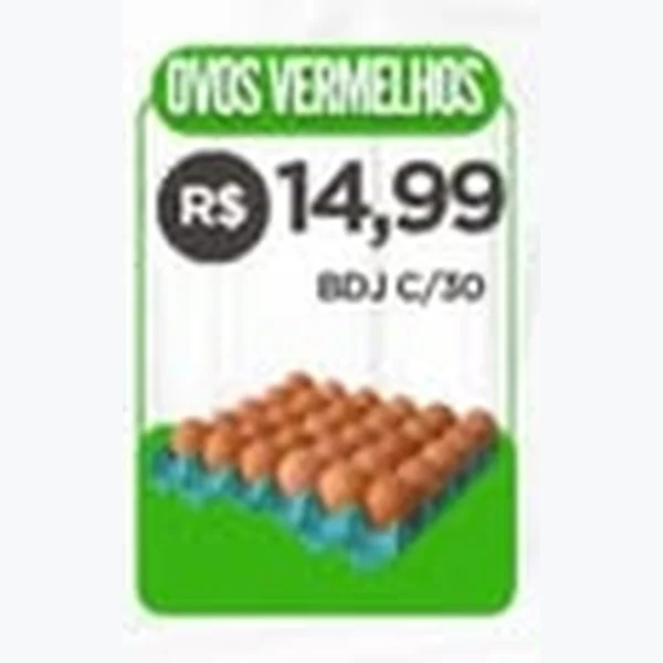 Ovos Vermelhos 30 un